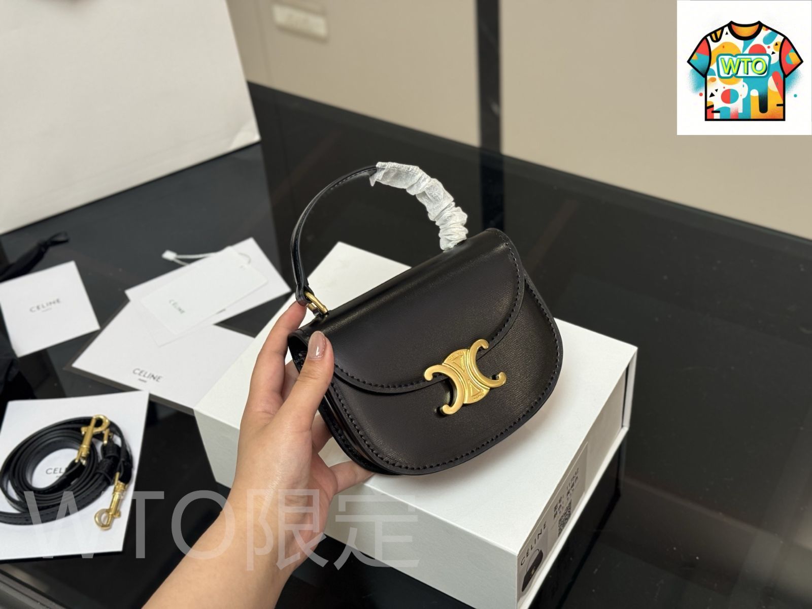 WTO通販 Celine セリーヌ トリオンフ ハンドバッグ シリーズ 可愛らしいデザインでクールと甘さを両立 WTO輸入 WXQ 97