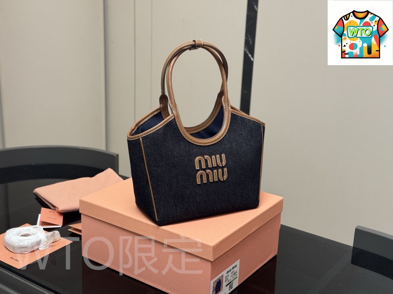 WTO通販 Miu Miu ミュウミュウ バケットバッグ キャンバス製 抽ひもデザイン 可愛らしい日常派スタイル-WTO輸入-WNS08