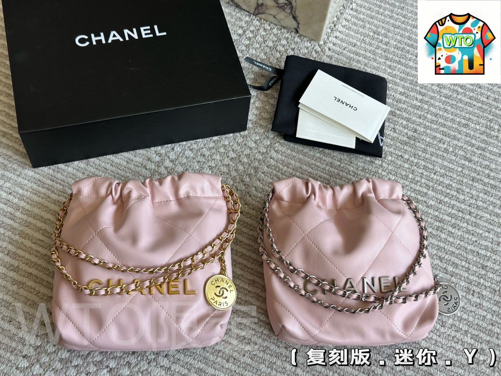 WTO通販 Chanel シャネル ミニ22バッグ リメイクモデル 柔らかい小牛皮使用 キュートで軽量-WTO輸入-KQP99
