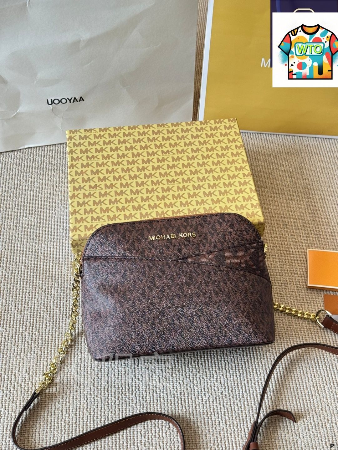 WTO通販 MK エムケイ ジェットセットトラベル シリーズ クラシックデザインで十字 レザーを使用 長い肩 付き-WTO輸入-TPL56