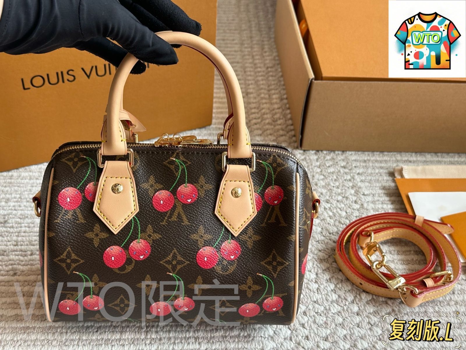  WTO通販 LV ルイ ヴィトン スピーディー 調整 な帆布刺繍ストラップ カジュアルで若々しい雰囲気-WTO輸入-XVK 75 ハンドバッグ バッグ