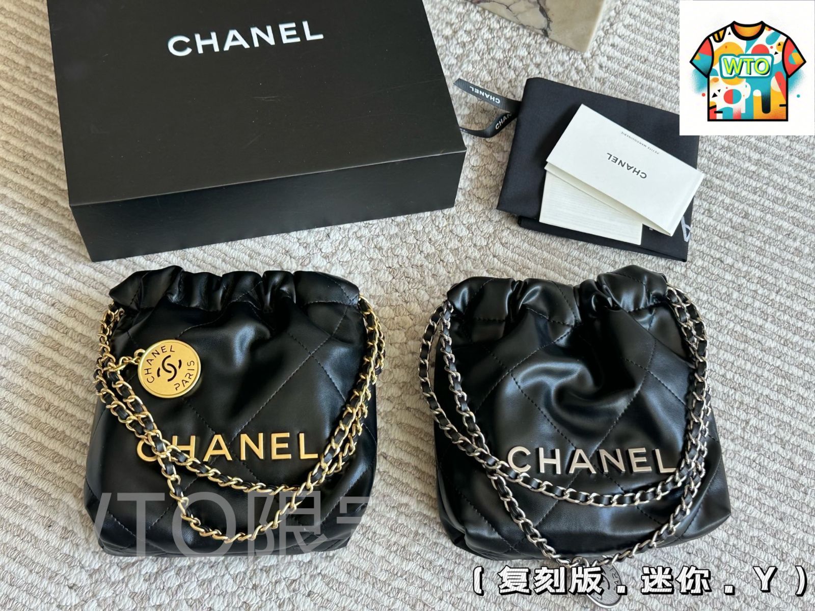 WTO通販 Chanel シャネル ミニ22バッグ リメイクモデル 柔らかい小牛皮使用 キュートで軽量-WTO輸入-ZXN35