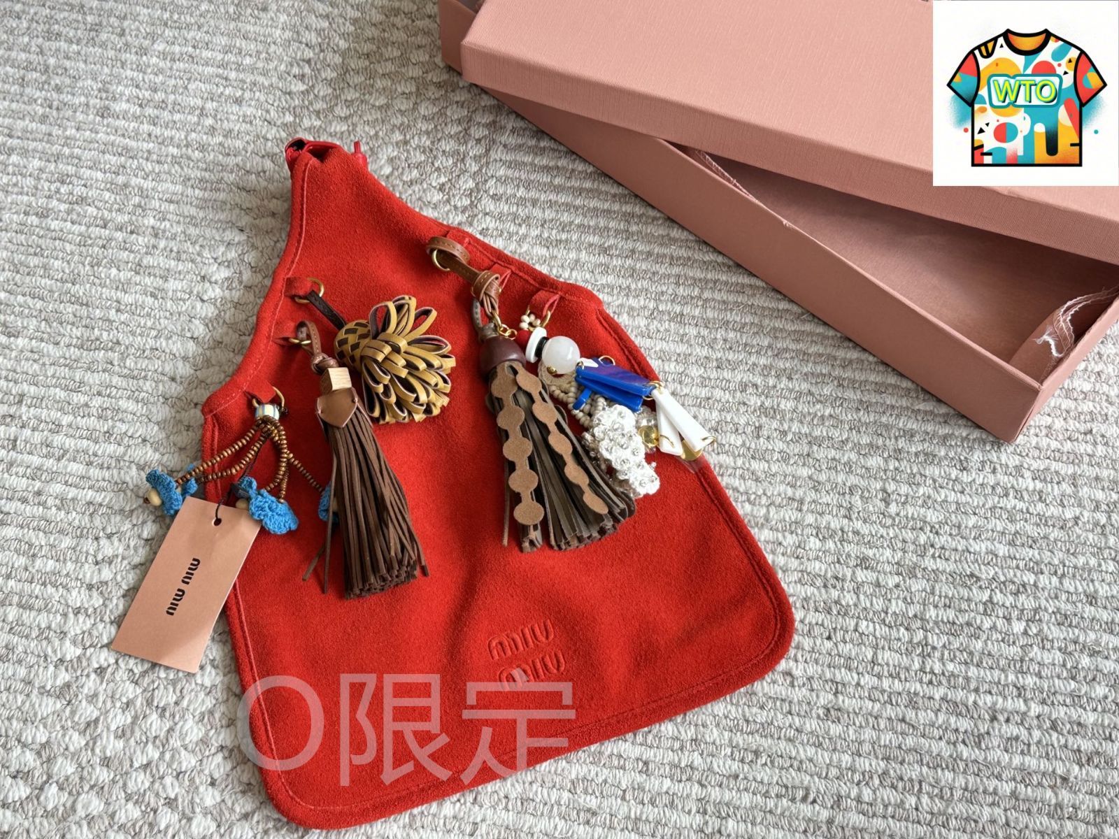  WTO通販 Miu ミュウミュウ スエードバッグ ハンドクラフト 付き 童心と 技を融合-WTO輸入-SCW 00 ハンドバッグ バッグ