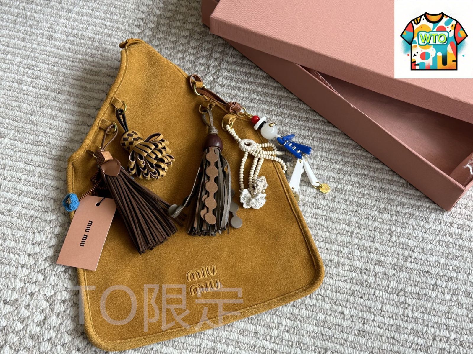 スエードバッグ ハンドクラフト