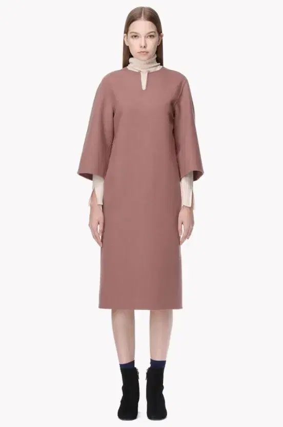 ハンサムシステム レイヤード ウールワンピース