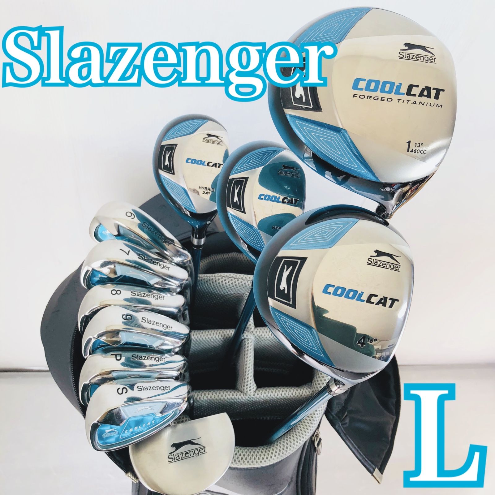 レディース Slazenger スラセンジャー COOLCAT クールキャット ゴルフ クラブ セット 入門 右利き パター付 クラブのみ