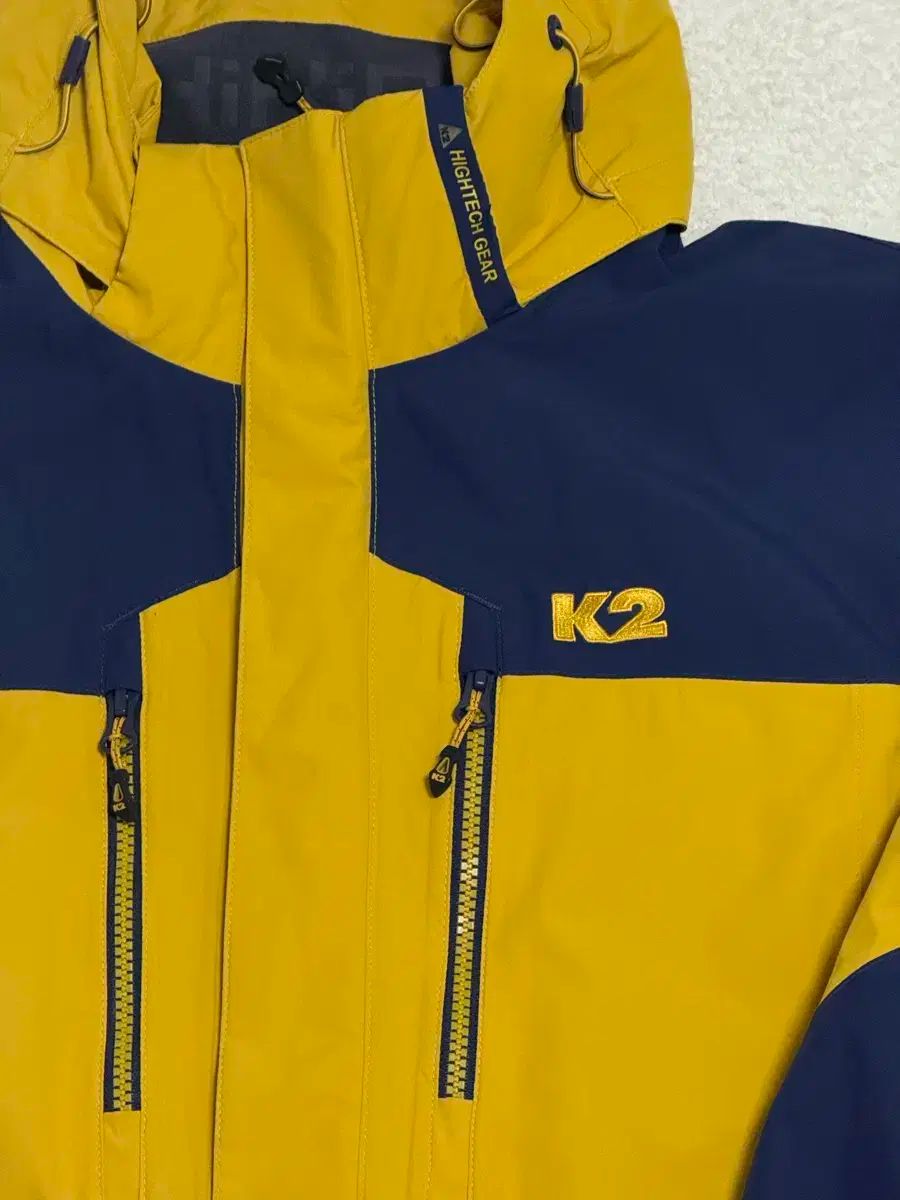 K2 テクニカ アクア 防水 ジャケット イエロー ネイビー 100