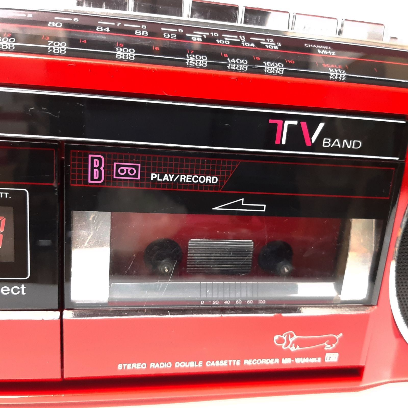 SANYO 三洋電機 MR-WU4MKⅡ(R) ダブルラジカセ ジャンク 80年代ラジオ