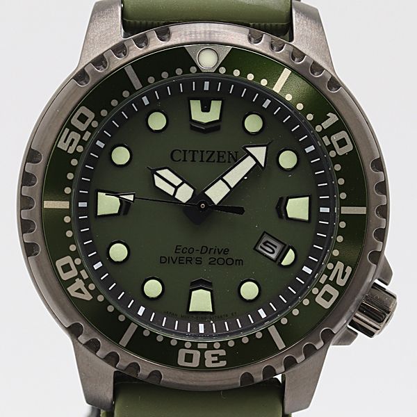 級 保 稼働 シチズン プロマスター E168-S129061 ソーラー 緑文字盤 メンズ腕時計 0882200 10ANT ABC17135 SMZ