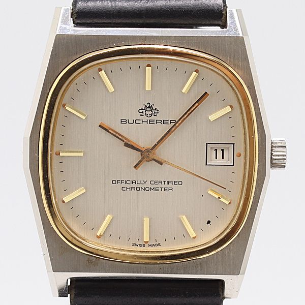 級 稼働 ブッフェラー 1882 AT 自動巻 シルバー文字盤 メンズ腕時計 2950200 10ANT ABC17139 SMZ