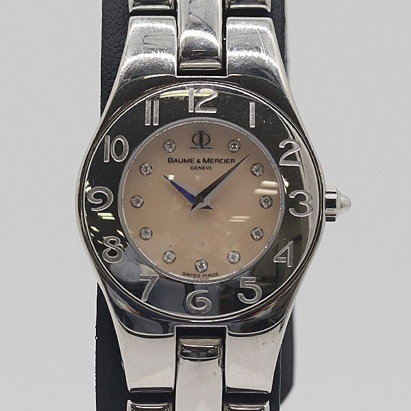 ボーム&メルシエ 3539926 11Pダイヤ ピンク文字盤 QZ レディース腕時計 3456000 10BJY KTU ABC17200