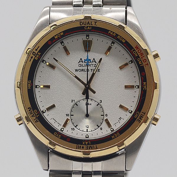 級 セイコー アルバ V602-7010 ホワイト文字盤 QZ メンズ腕時計 3456000 10BJY KTU ABC17199