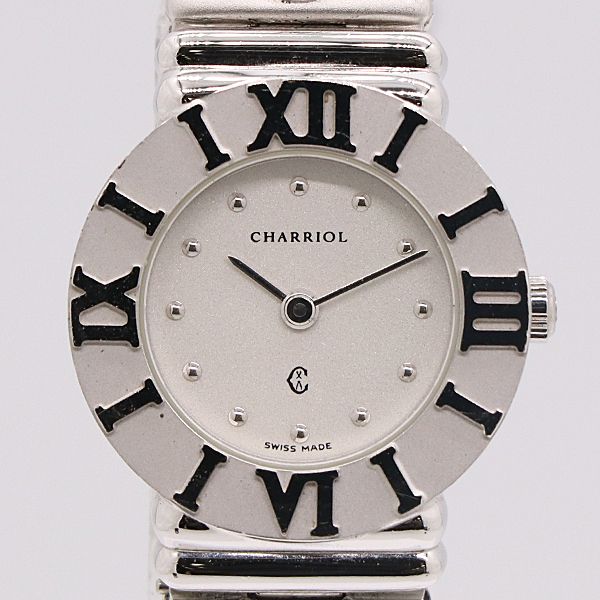 稼働 シャリオール レディース サントロべ SV925 QZ ホワイト文字盤 レディース腕時計 8449100 10ANT ABC 17157