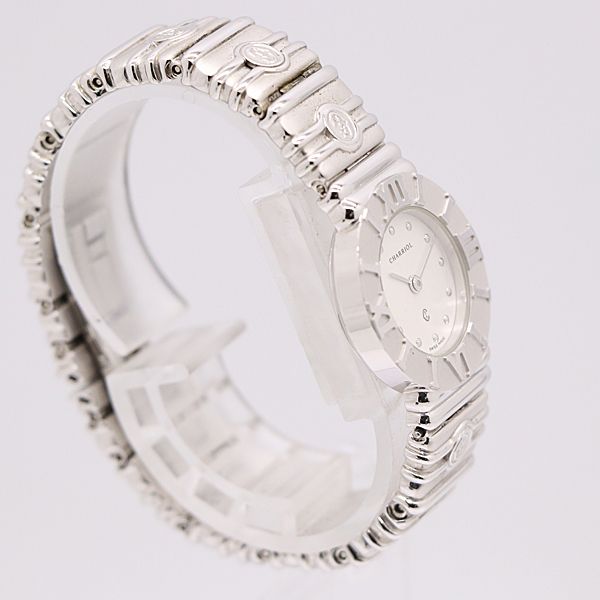 稼働 シャリオール レディース サントロべ SV 925 QZ ホワイト文字盤 レディース腕時計 8449100 10 ANT ABC 17157