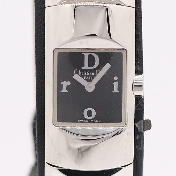 稼働 クリスチャンディオール D102-100 QZ ブラック文字盤 レディース腕時計 2784100 10ANT KMR