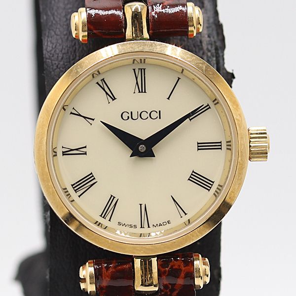 級 稼働 グッチ グッチ QZ アイボリー文字盤 レディース腕時計 3456000 10BJY ABC17196 SMZ