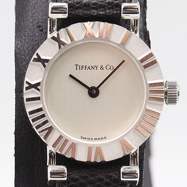 級 保 稼働 ティファニー アトラス SV925 S0640 QZ シルバー文字盤 レディース腕時計 2102100 10ANT ABC17188 SMZ