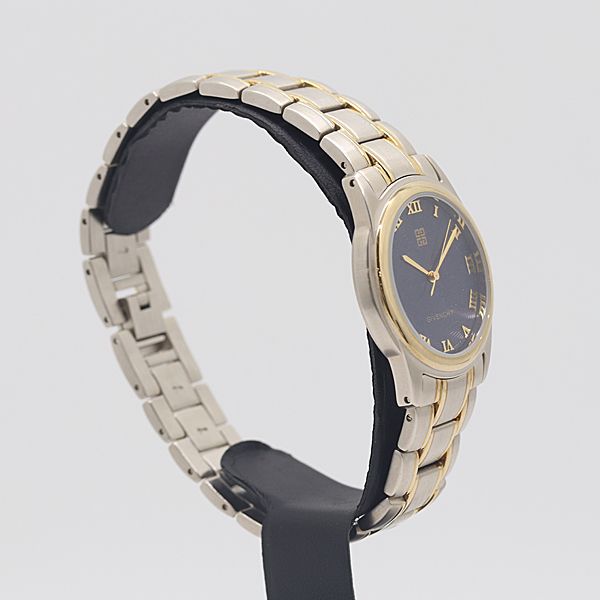 保 稼働 ジバンシィ 07512 P ネイビー文字盤 QZ メンズ腕時計 8665000 10 ERY KTU