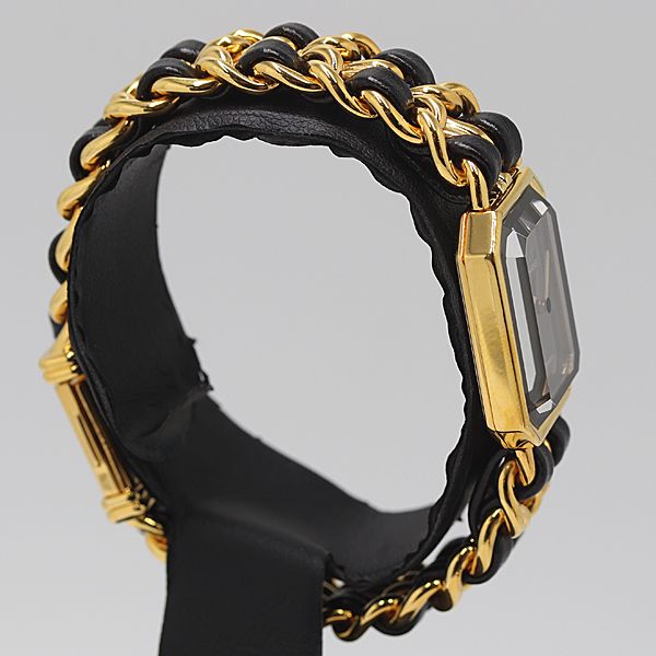 稼働 シャネル プルミエール Lサイズ H 0001 R.D.36001 QZ ブラック文字盤 レディース腕時計 8572410 10 KHT MST