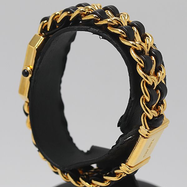  稼働 シャネル プルミエール Lサイズ H 0001 R.D.36001 QZ ブラック文字盤 レディース腕時計 8572410 10 KHT MST 腕時計(クォーツ) 腕時計(アナログ)