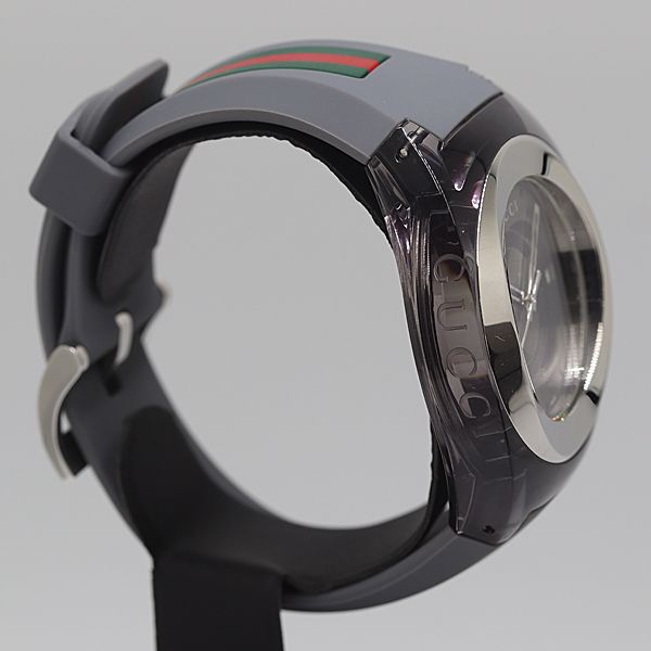 保 稼働 グッチ 137 1 QZ シルバー文字盤 メンズ腕時計 4038100 11 ANT MST