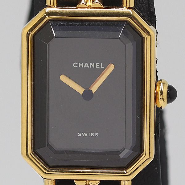 稼働 シャネル プルミエールL RX18521 QZ 黒文字盤 レディース腕時計 5447310 11NBT MST ABC17225