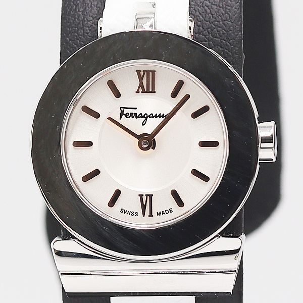 級 保 稼働 フェラガモ ガンチーニ CS-SF43 QZ シルバー文字盤 レディース腕時計 2784100 11ANT MST ABC17232