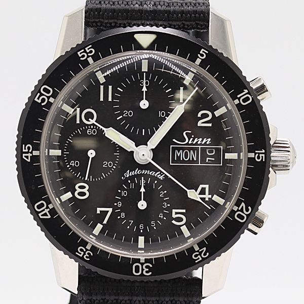 稼働 ジン クロノグラフ 103.33843 AT 自動巻 ブラック文字盤 メンズ腕時計 0046310 10RKT ABC17255 SMZ