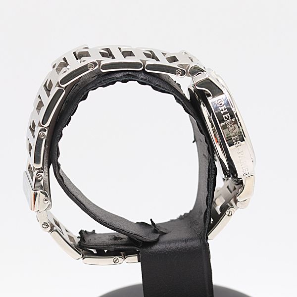 保 稼働 エルメス クリッパークロノグラフ CL 1.310 QZ ホワイト文字盤 レディース腕時計 6857400 10 KHT SMZ