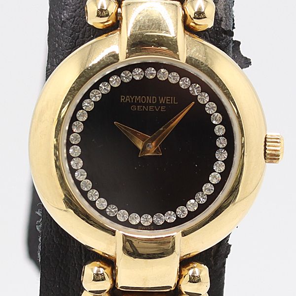 【ポイント還元率３％】 稼働 レイモンドウェイル ジュネーブ 5839 QZ ブラック文字盤 レディース腕時計 0540100 10ERT ABC17253 SMZ