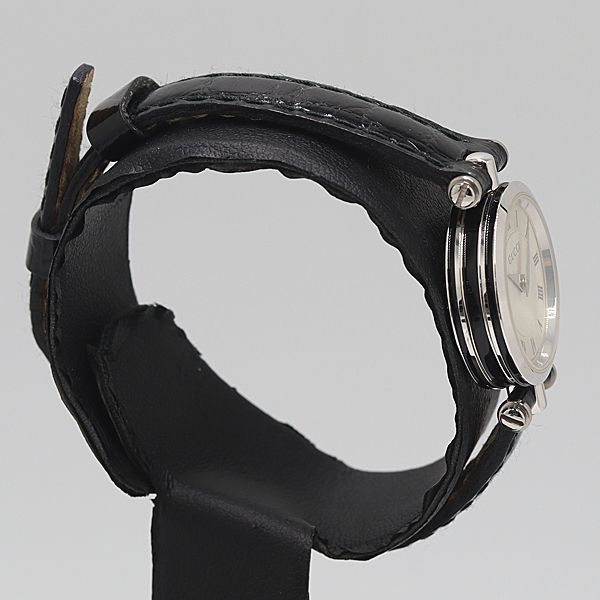 保 稼働 グッチ シェリーライン QZ シルバー文字盤 レディース腕時計 8008000 11 ANT MST