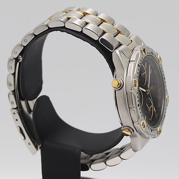 稼働 セイコー クロノグラフ 7 T 32 6 E 40 QZ ブラック文字盤 メンズ腕時計 0275000 11 ANT MST