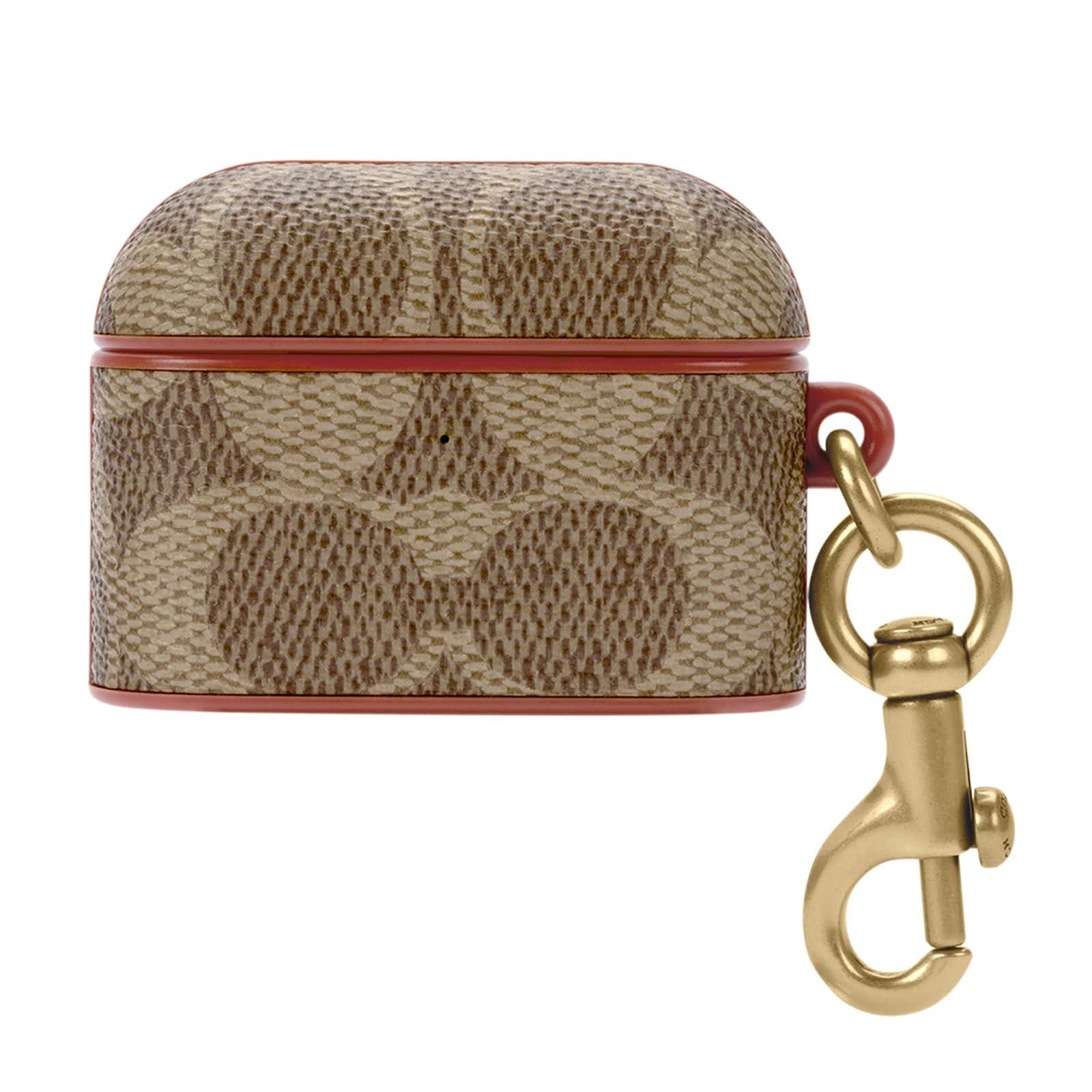 Coach Signature AirPods Pro Case - Compatible with AirPods Pro 2nd 1st Generation - Signature Tan