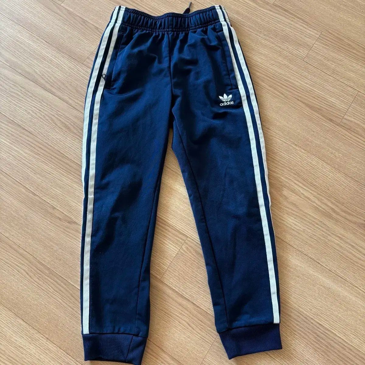 アディダス ネイビー 3本線 トレーナー ズボン 130