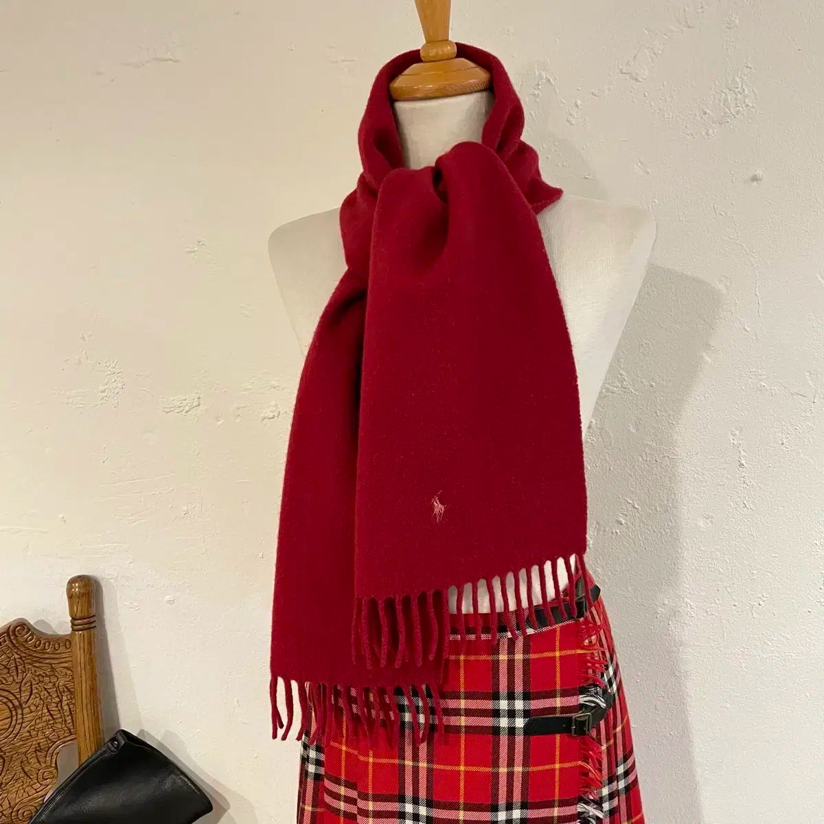 スコットランド製 Ralph Lauren ラルフローレン マフラー