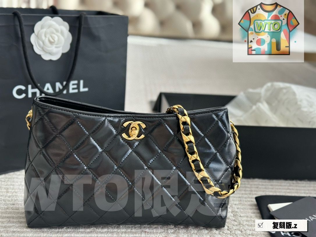  WTO通販 Chanel 24 P Hobo Bag ブラックゴールド ホーボーバッグ-WTO輸入-ABE 02 トートバッグ バッグ
