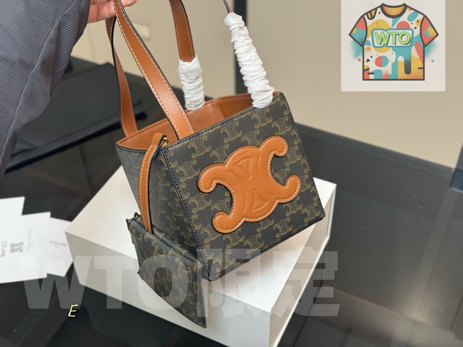 WTO通販 Celine New Handheld Box Bag Monogram セリーヌ ニュー ハンドヘルド ボックスバッグ モノグラム -WTO輸入-YPG04