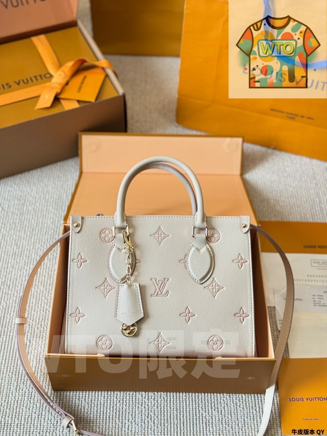 WTO通販 LV OnTheGo Tote Strawberry Milk ルイヴィトン オンザゴー トート ストロベリーミルク -WTO輸入-DDO97