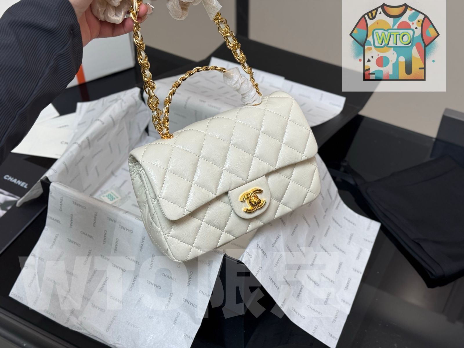 WTO通販 Chanel 23s Mini CF ハンドル ミニクラッシュフラップ-WTO輸入-BJF20