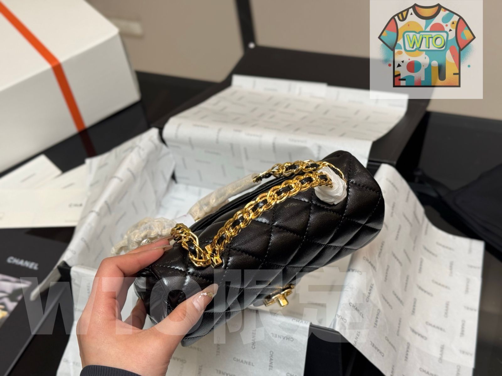 WTO通販 Chanel 23s Mini CF ハンドル ミニクラッシュフラップ-WTO輸入-DPS48