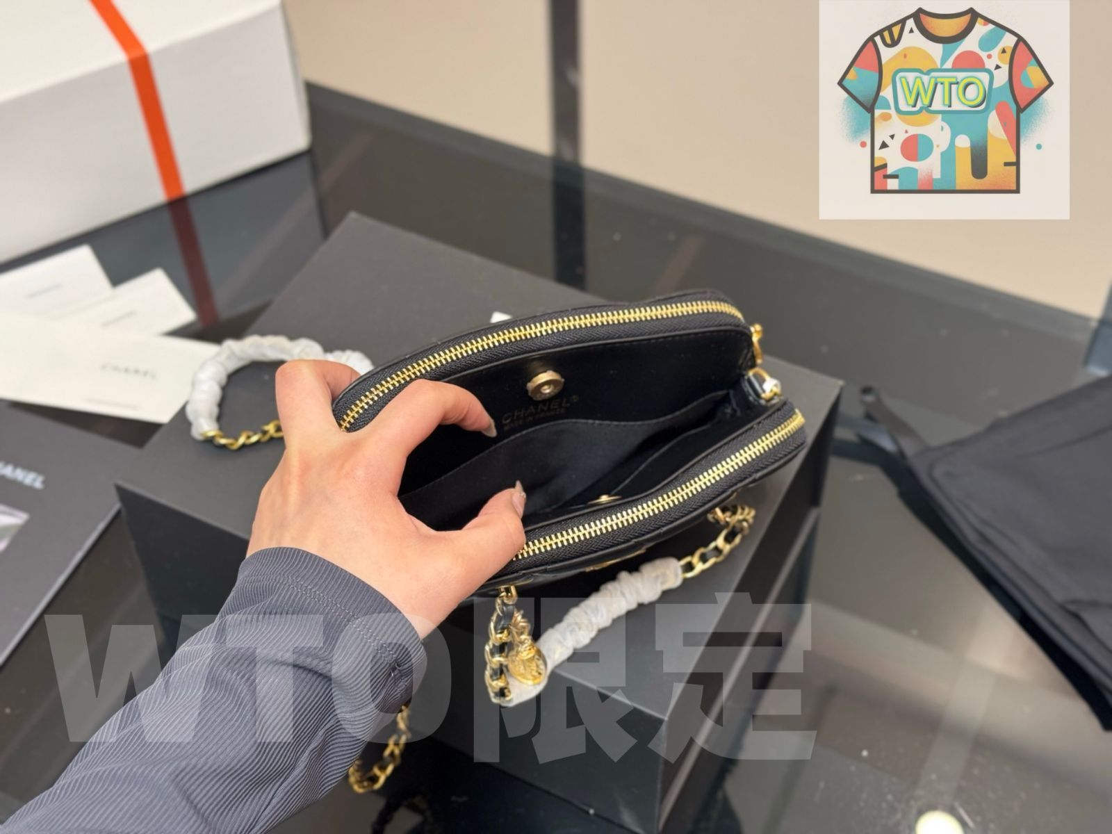 WTO通販 Chanel 23B G Coin Boston Bag ゴールドコイン ボストンバッグ-WTO輸入-PCG77