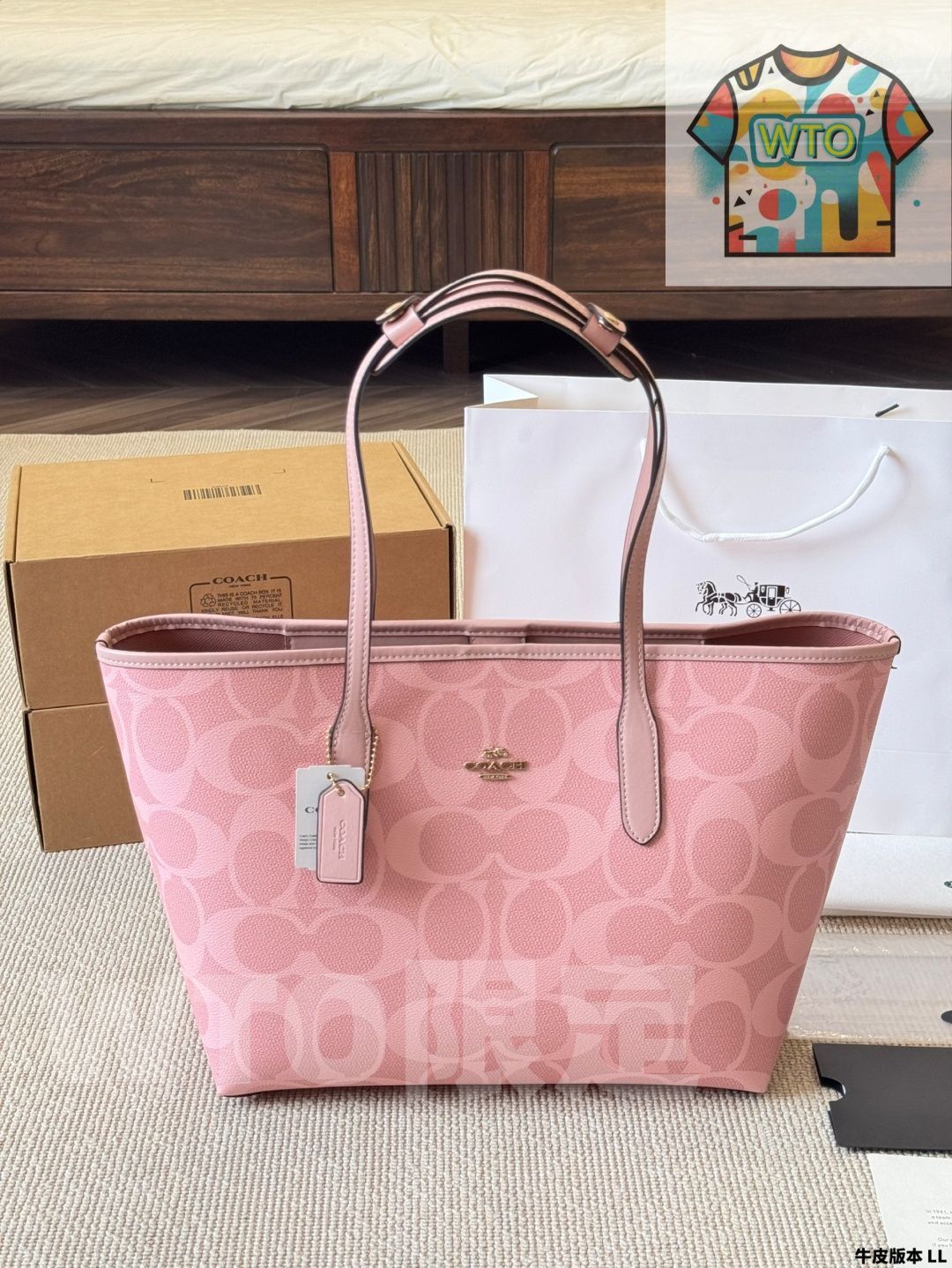  WTO通販 COACH City Tote クラシックトートバッグ シングルショルダー ハンドバッグ用 -WTO輸入-SDK 42 トートバッグ バッグ