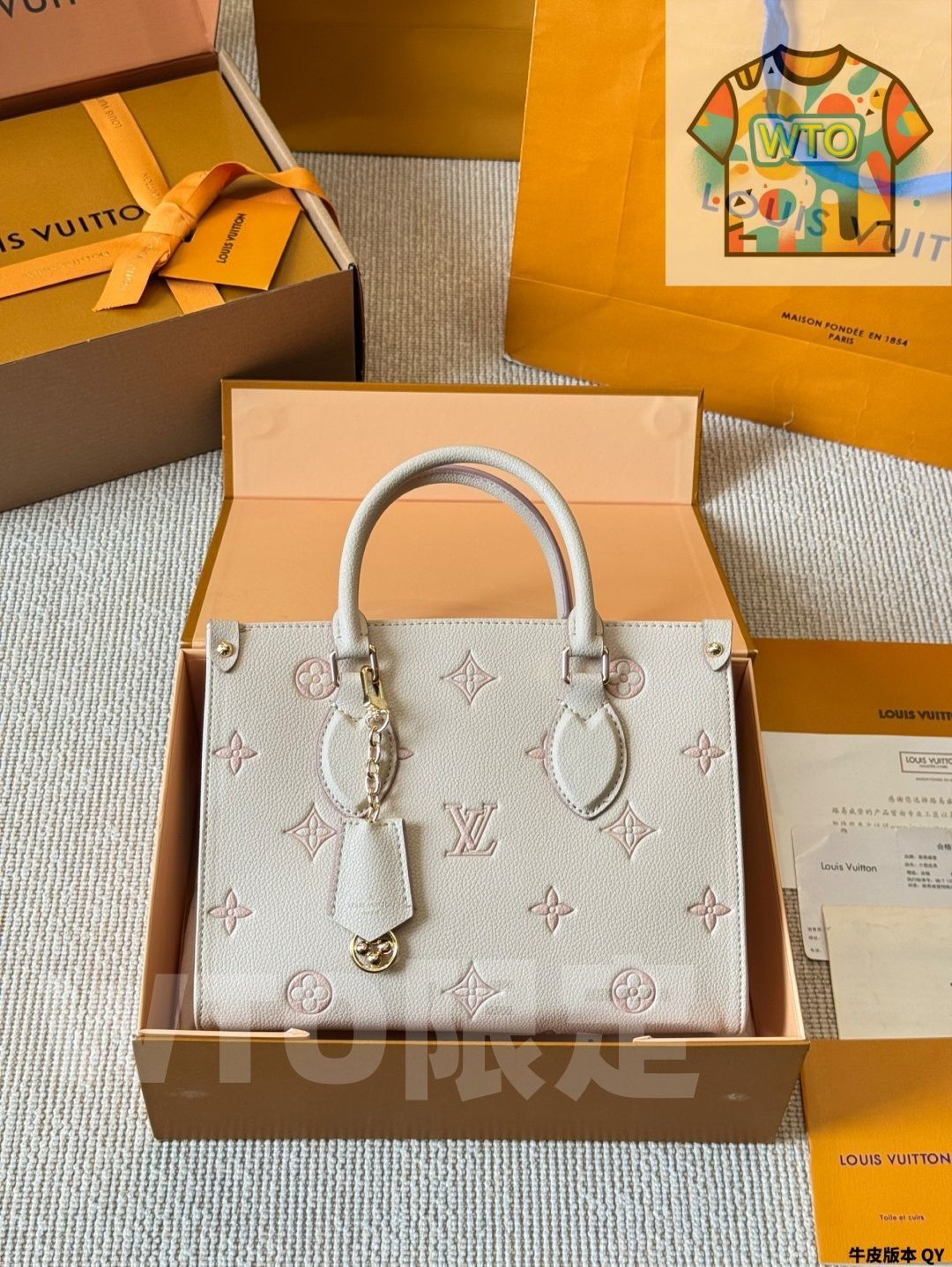 WTO通販 LV OnTheGo Tote Strawberry Milk ルイヴィトン オンザゴー トート ストロベリーミルク -WTO輸入-DDO97