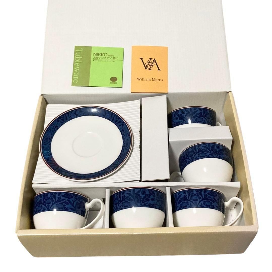 NIKKO ニッコー ウイリアムモリス Acorn どんぐり カップ ソーサー 5客セット