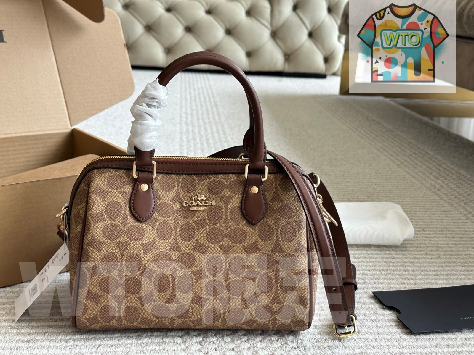 WTO通販 COACH Pillow Bag Boston Bag クーチ ピローバッグ ボストンバッグ -WTO輸入-QTK02