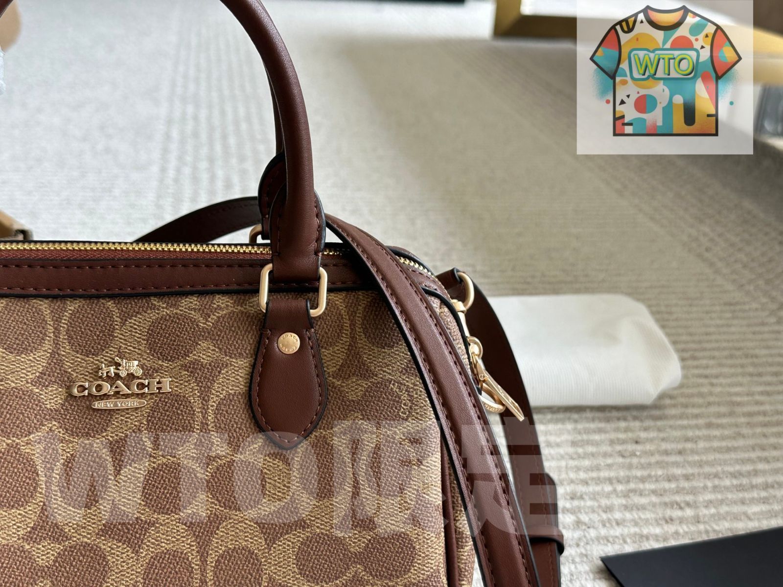 WTO通販 COACH Pillow Bag Boston Bag クーチ ピローバッグ ボストンバッグ -WTO輸入-QTK02