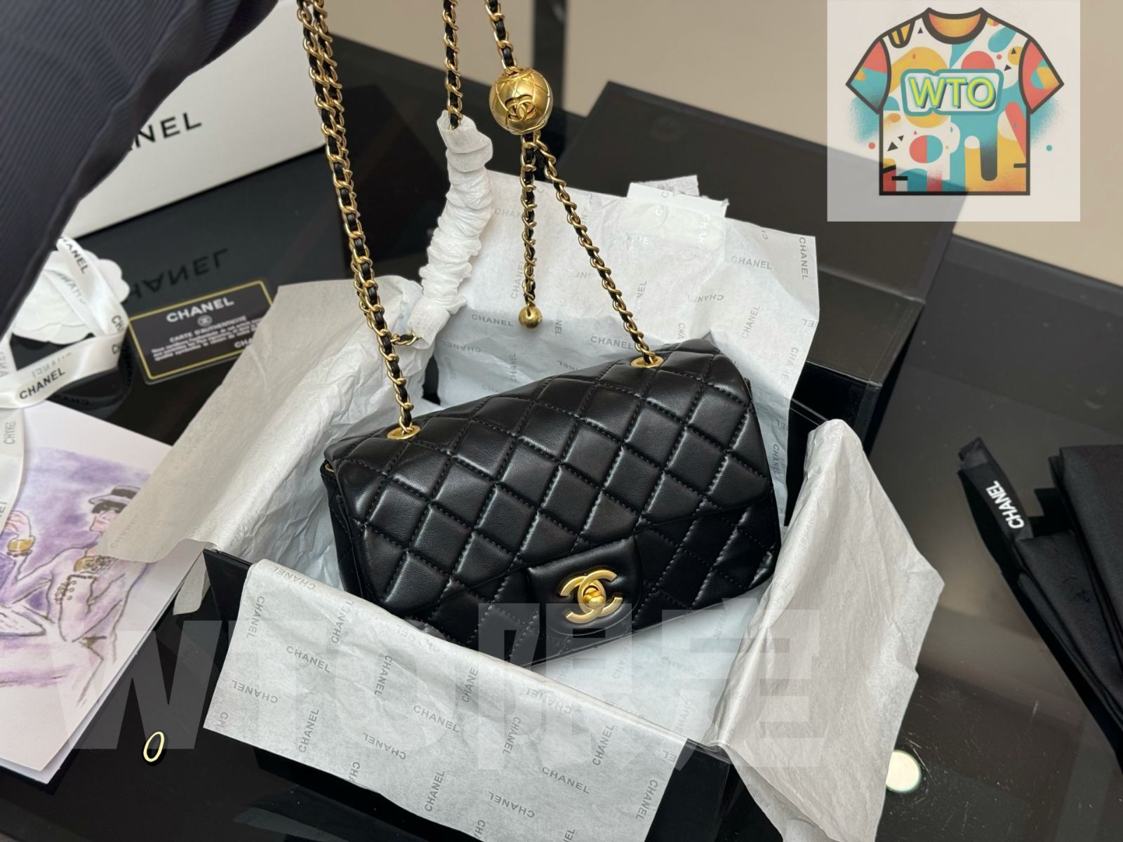 ゴールドボール スクエアバッグ-WTO輸入-JZW