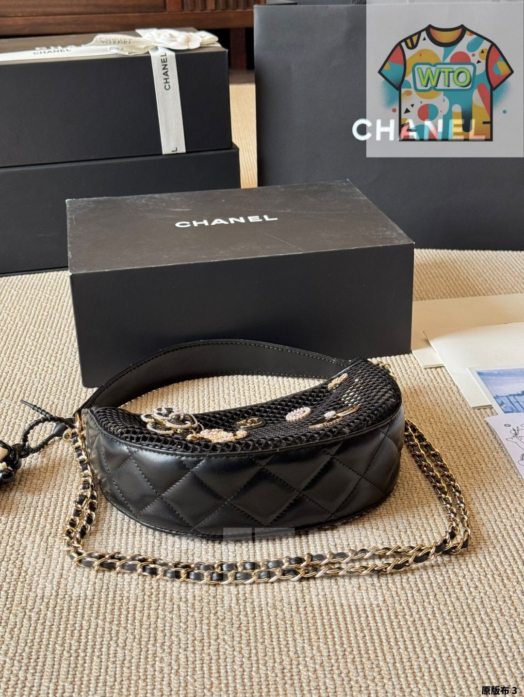 汎用性が高い WTO通販 Vintage Chanel 25s ネットバッグ 20×15cm 1-WTO輸入-FMD79