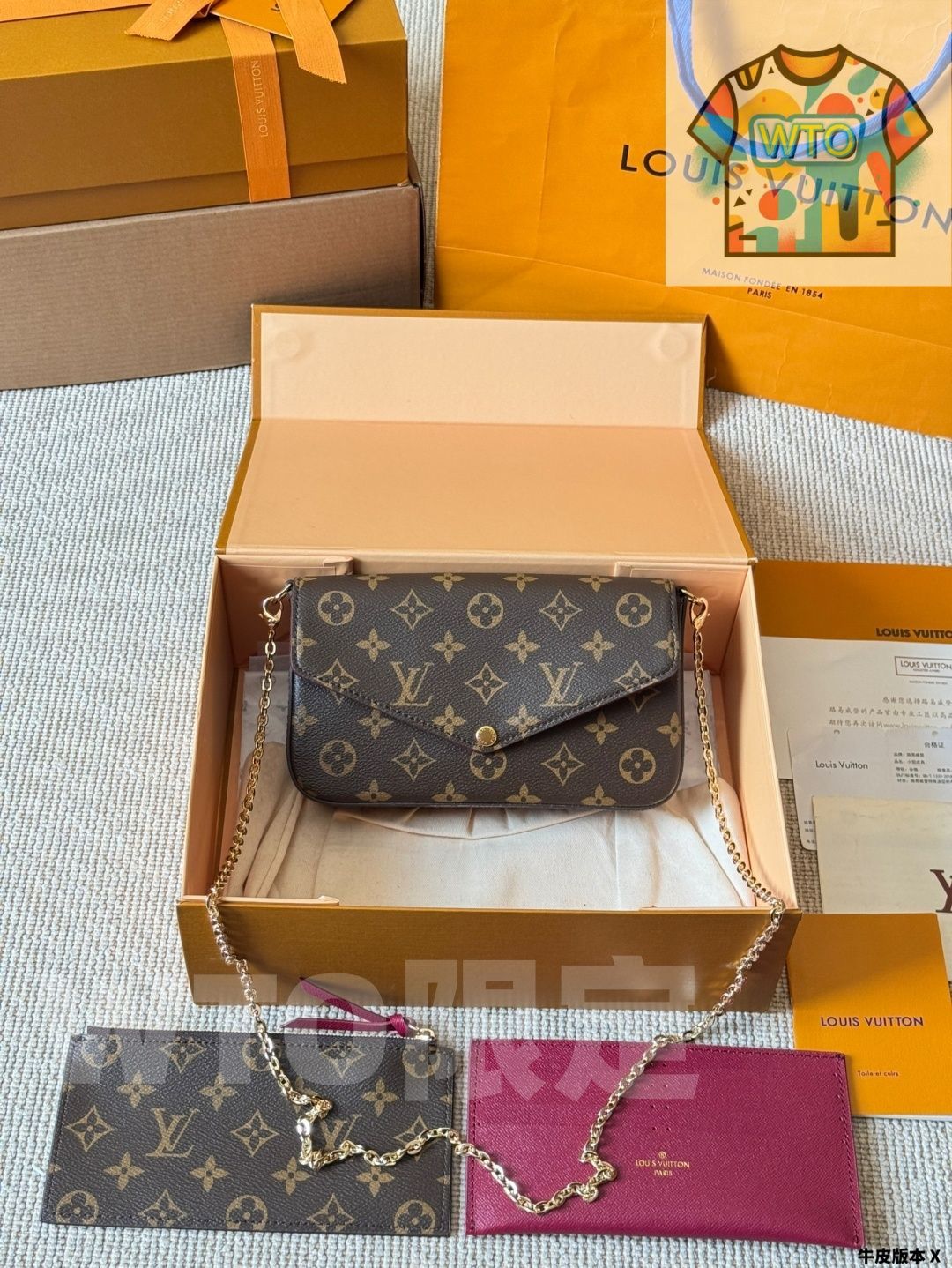 WTO通販 LV 2025 年式 ポシェット フェリシー チェーンバッグ1-WTO輸入-OMH94