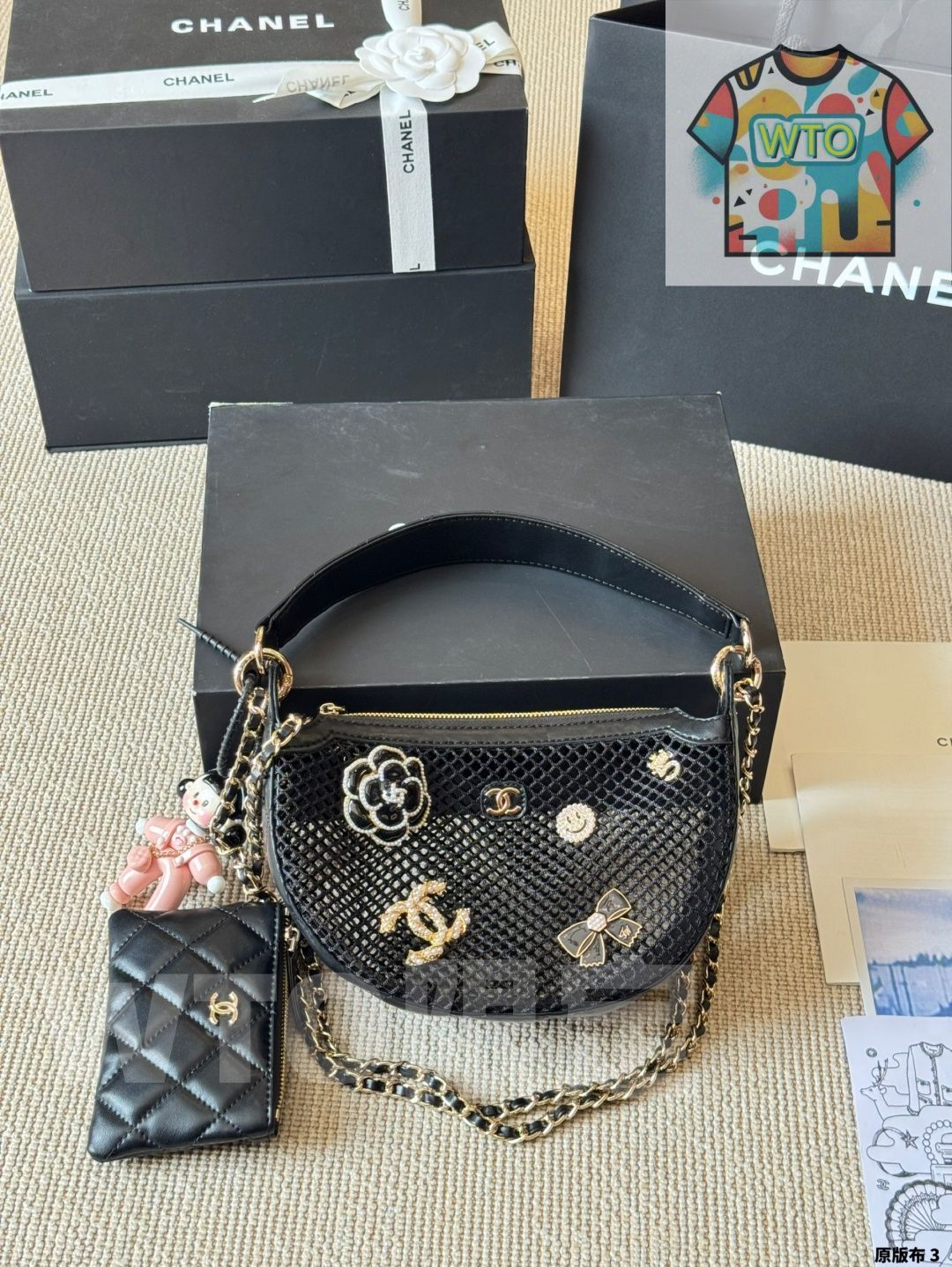 WTO通販 Vintage Chanel 25s ネットバッグ 20×15cm 1-WTO輸入-FMD79